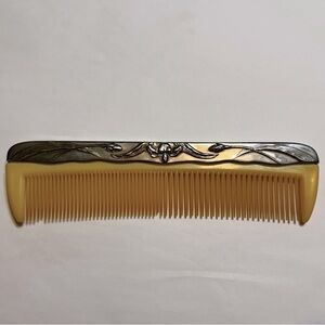 Antique Art Nouveau Silverplate Vanity Comb